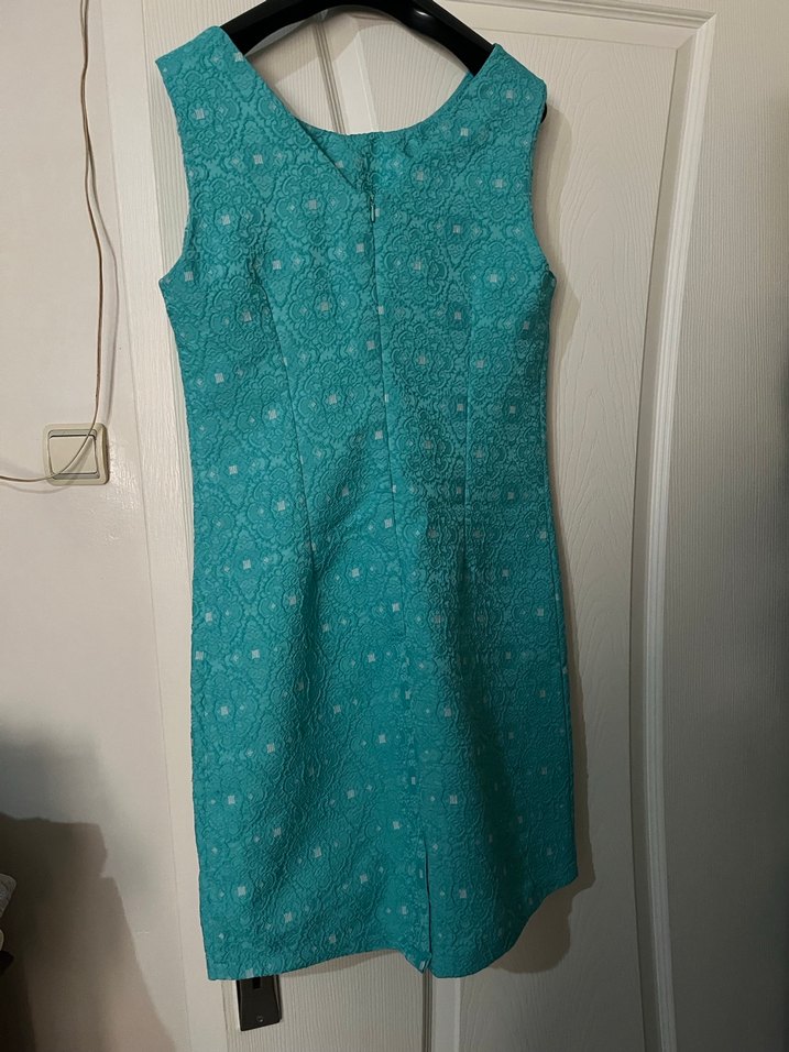 Turkuaz Midi Bohem Elbise - Görsel 2