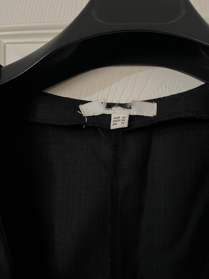 Siyah V Yaka Mini Elbise - Görsel 2