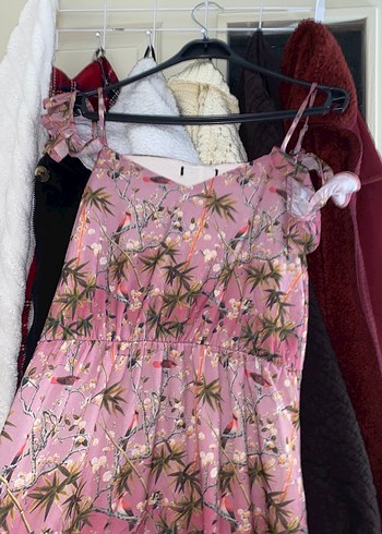 Pembe Bohem Salaş Uzun Elbise - Görsel 6