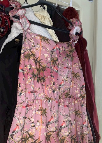 Pembe Bohem Salaş Uzun Elbise - Görsel 2