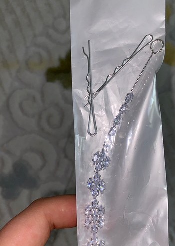 Beyaz Payetli Kadın Saç Aksesuarı - Görsel 4