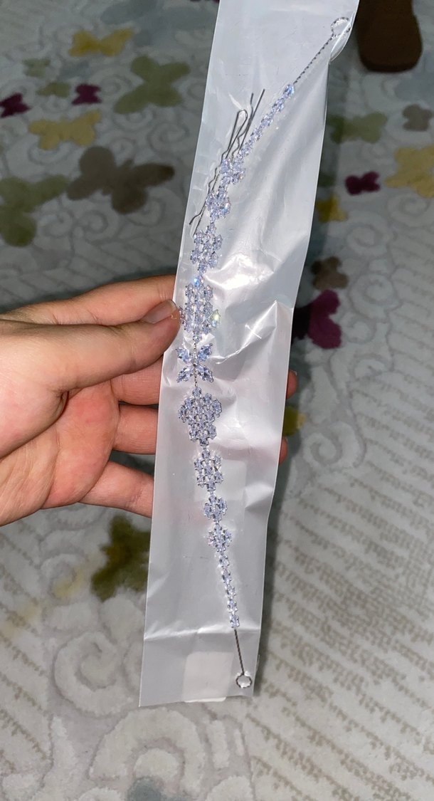 Beyaz Payetli Kadın Saç Aksesuarı - Görsel 3