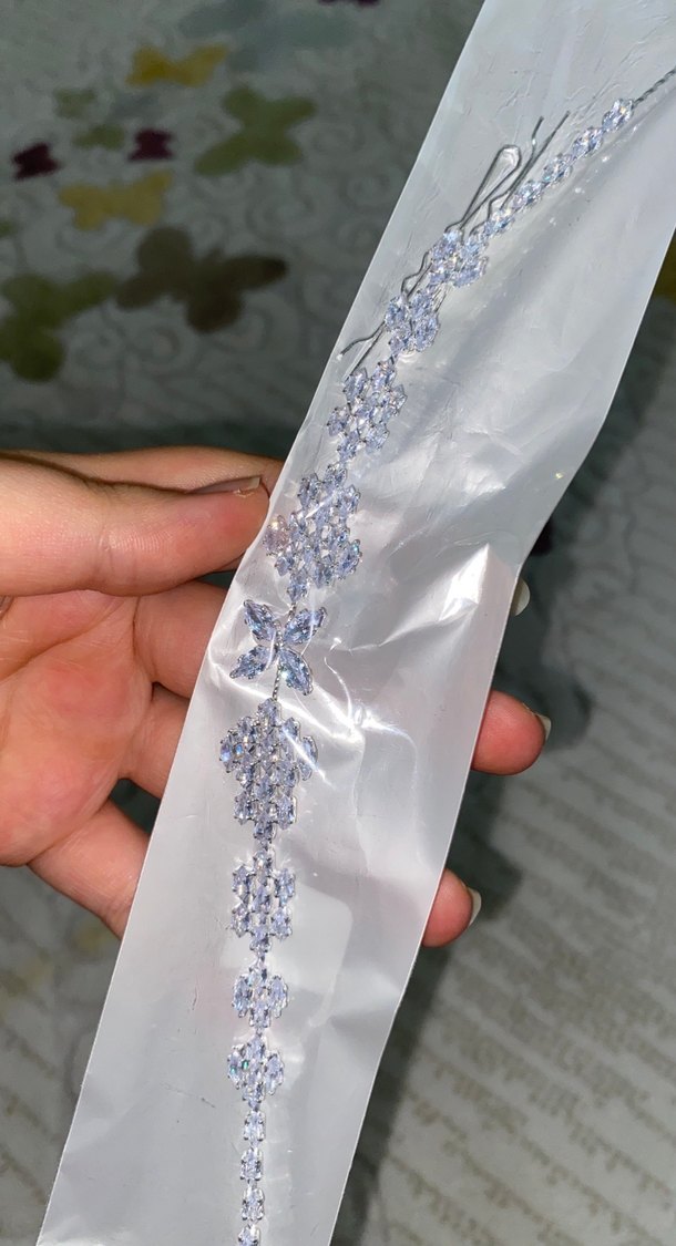 Beyaz Payetli Kadın Saç Aksesuarı - Görsel 2