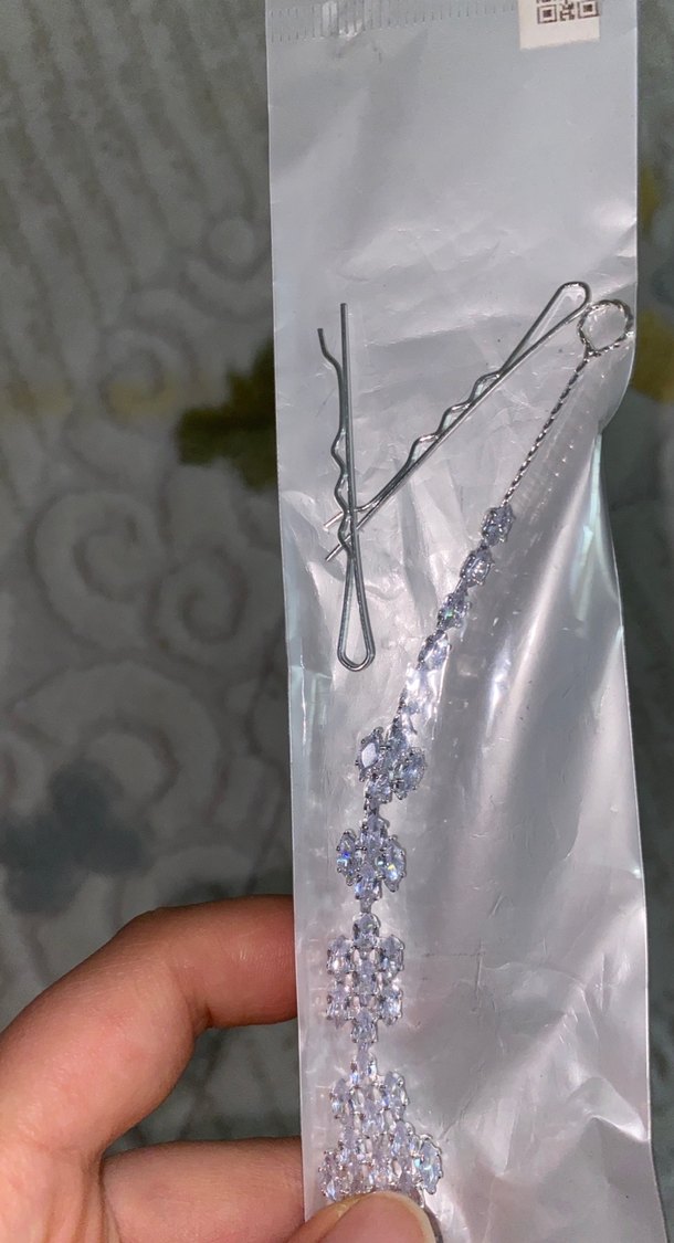 Beyaz Payetli Kadın Saç Aksesuarı - Görsel 4