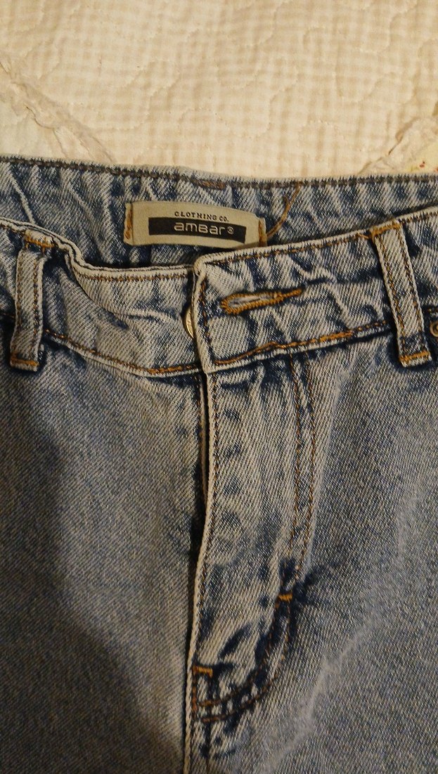 Kadın Gri Denim Mini Şort Bol Kesim - Görsel 2