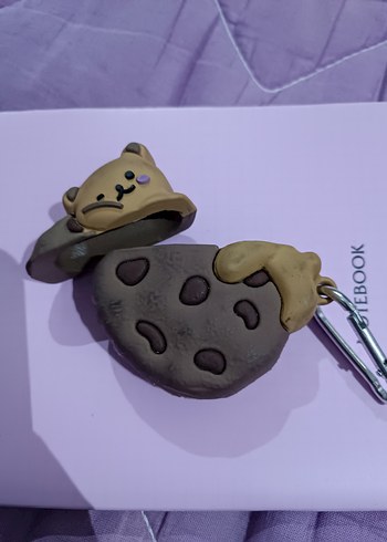 Kahverengi Ayıcık Figürlü Anahtarlık kulaklık kılıfı - Görsel 2