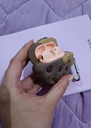 Kahverengi Ayıcık Figürlü Anahtarlık kulaklık kılıfı - Görsel 4