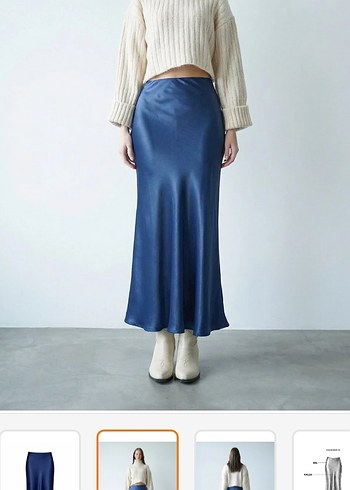 Lacivert Uzun Etek - Görsel 2