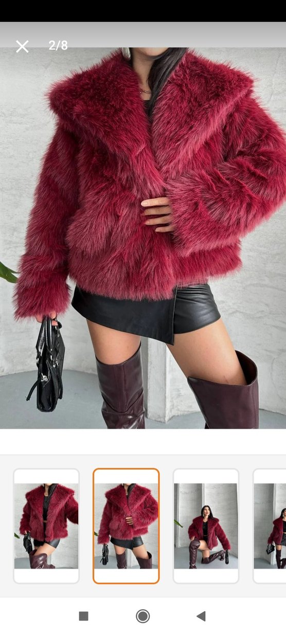 Bordo Kürk - Görsel 2