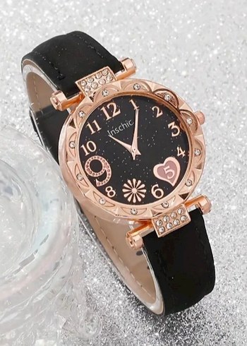 Siyah Boncuklu Kadın Kol Saati - Görsel 2