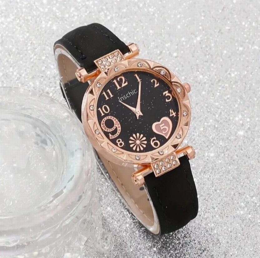 Siyah Boncuklu Kadın Kol Saati - Görsel 2