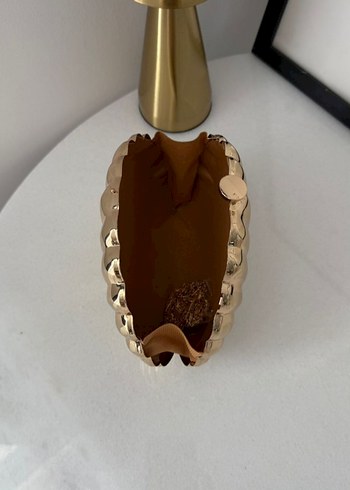 Parlak Altın Kadın Clutch Çanta - Görsel 2