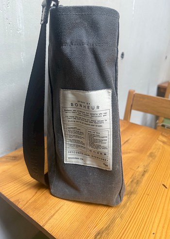 BONHEUR Fermuarlı Siyah Denim Kadın Çanta - Görsel 2