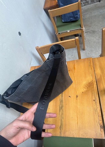 BONHEUR Fermuarlı Siyah Denim Kadın Çanta - Görsel 4