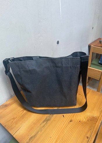 BONHEUR Fermuarlı Siyah Denim Kadın Çanta - Görsel 3