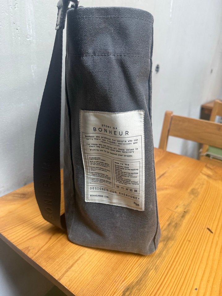 BONHEUR Fermuarlı Siyah Denim Kadın Çanta - Görsel 2