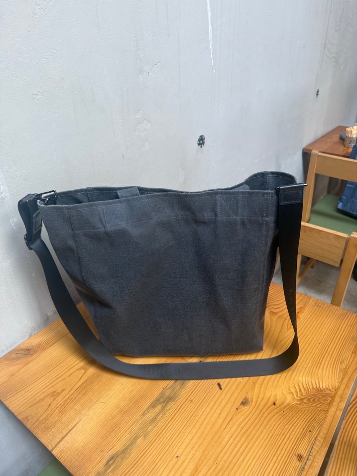 BONHEUR Fermuarlı Siyah Denim Kadın Çanta - Görsel 3