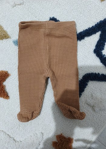 Kahverengi Örgü Kısa Kollu Bebek Body - Görsel 3