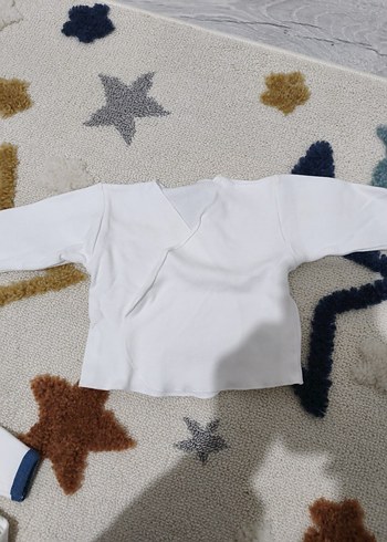 Beyaz Uzun Kollu Bebek Zıbını - Görsel 2