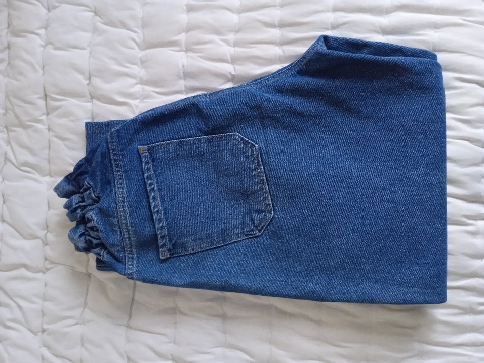 Kadın Mavi kot  Pantolon - Görsel 2