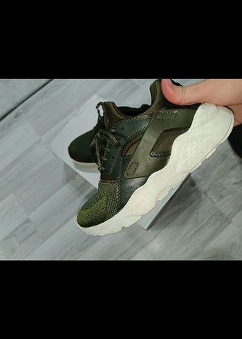 Kamuflaj Desenli Haki Kadın Spor Ayakkabı - Görsel 3