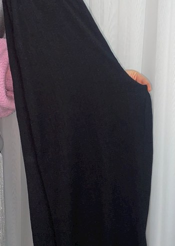 Siyah Pilili Kadın Keten Pantolon - Görsel 2