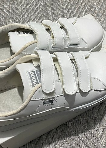 Puma Beyaz Süet Platform Spor Ayakkabı - Görsel 2