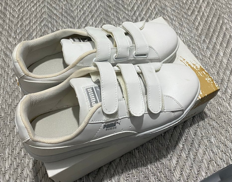 Puma Beyaz Süet Platform Spor Ayakkabı - Görsel 2