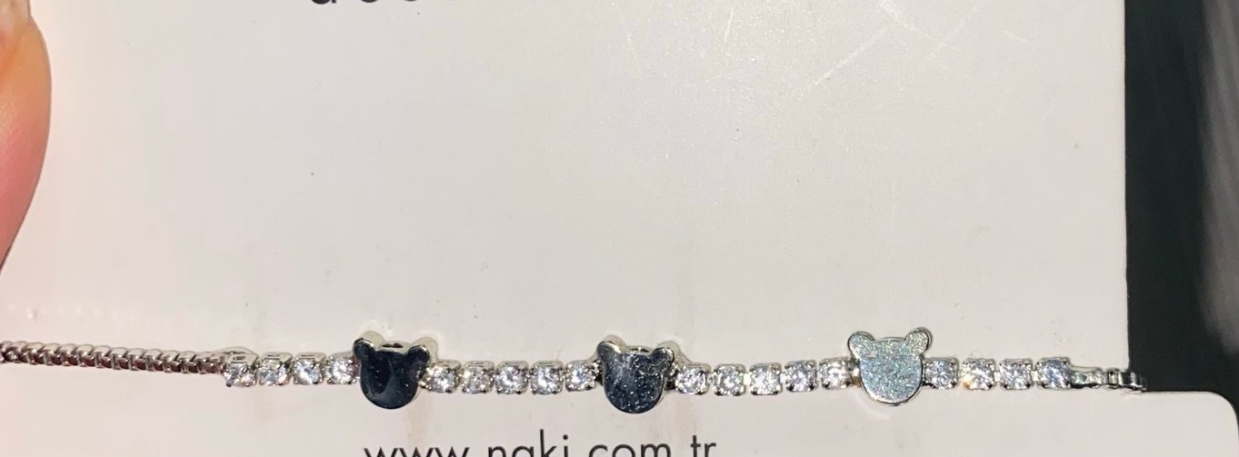 Pullu Beyaz Gri Kadın Bileklik - Görsel 2