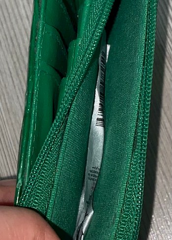 Parlak Yeşil Deri Yılan Desenli Kadın Cüzdanı - Görsel 4