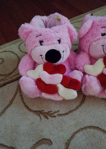 Nakışlı Pembe Kız Çocuk Ev Terliği - Görsel 2