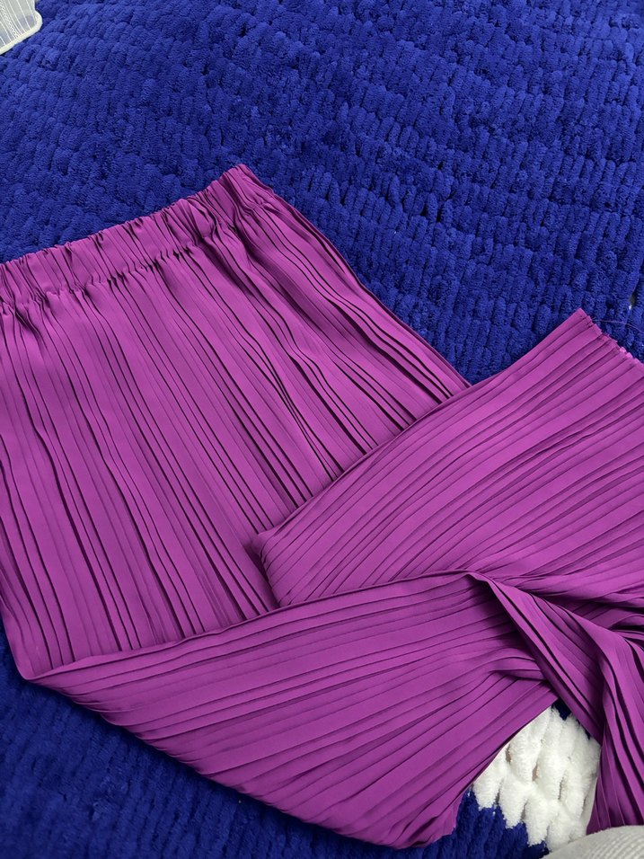 Mor Pilili Uzun Kadın Etek - Görsel 2