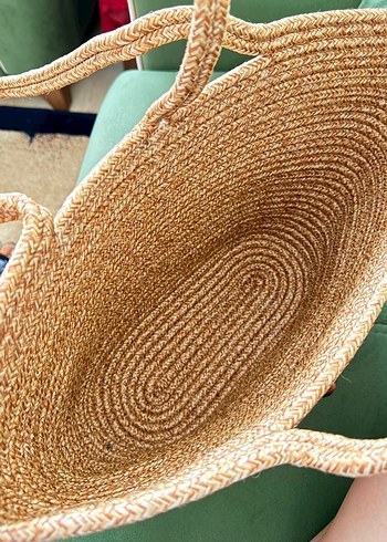 Bohem Tarz Kahverengi Örgü Kadın Çanta - Görsel 2