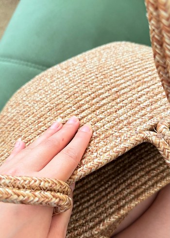 Bohem Tarz Kahverengi Örgü Kadın Çanta - Görsel 3