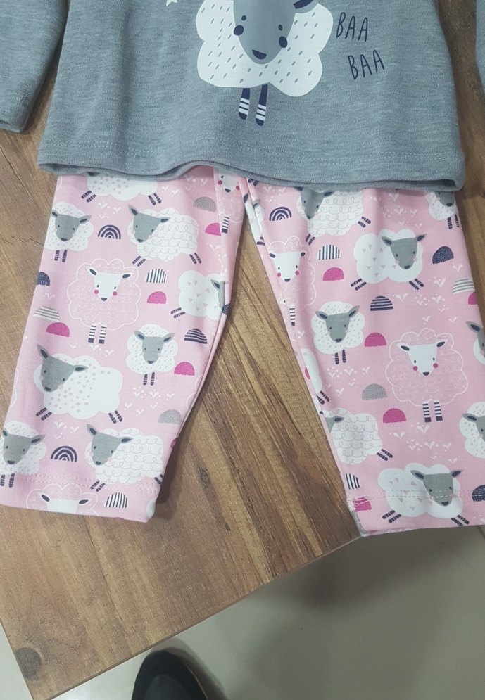 uzun kol pembe kız çocuk pijama takımı - Görsel 2