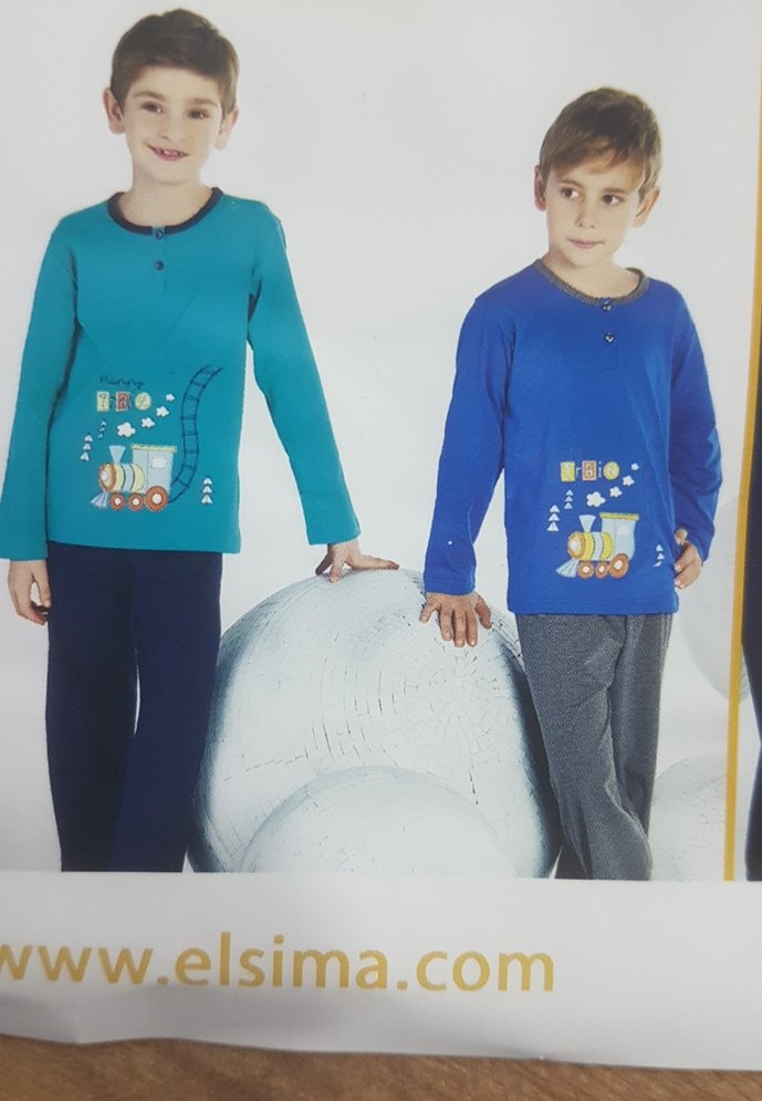 Erkek Çocuk Uzun Kollu Renkli Baskılı Pijama - Görsel 5