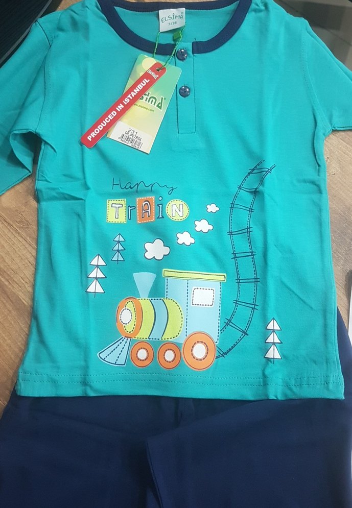 Erkek Çocuk Uzun Kollu Renkli Baskılı Pijama - Görsel 3