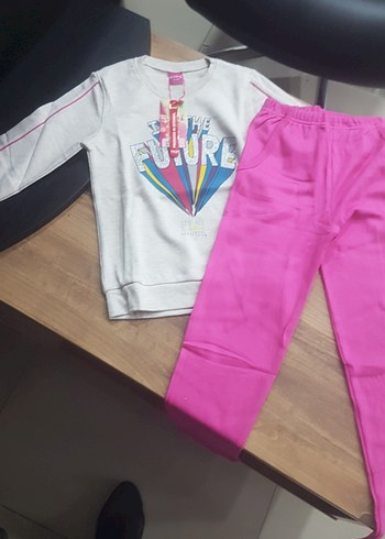 Gri kız çocuk eşofman takımı - Görsel 2