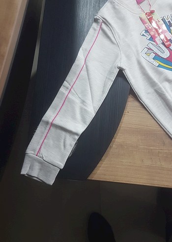 Gri kız çocuk eşofman takımı - Görsel 8