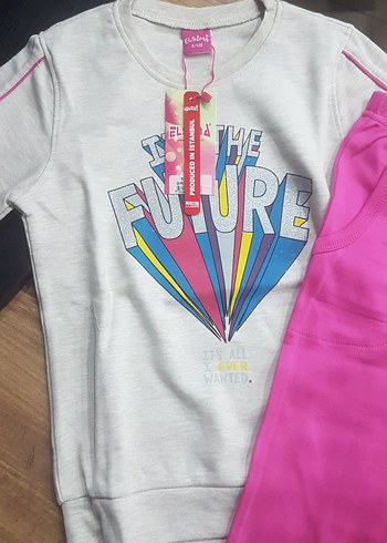 Gri kız çocuk eşofman takımı - Görsel 3