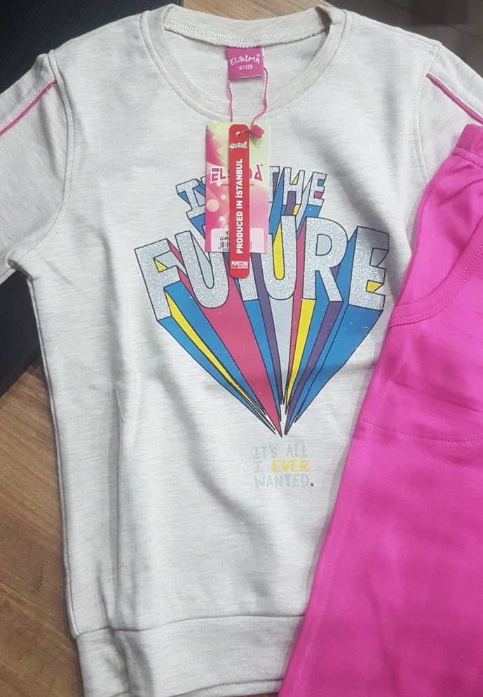 Gri kız çocuk eşofman takımı - Görsel 3