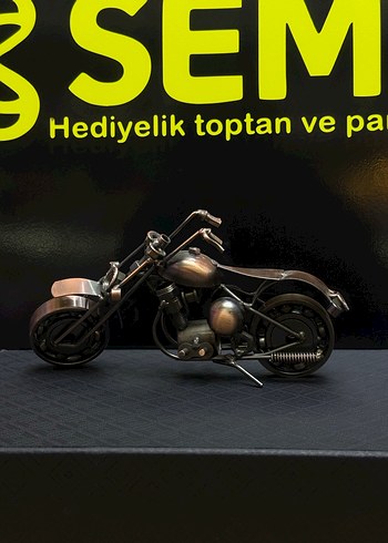 EL YAPIMI KLASİK CHOPPER METAL MOTOSİKLET - Görsel 2