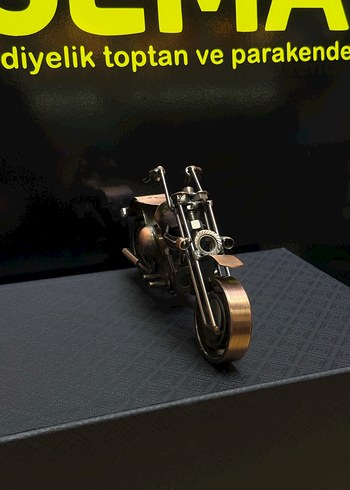 EL YAPIMI KLASİK CHOPPER METAL MOTOSİKLET - Görsel 4