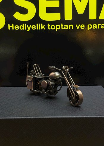 ÇANTALI KLASİK METAL MOTORSİKLET - Görsel 2