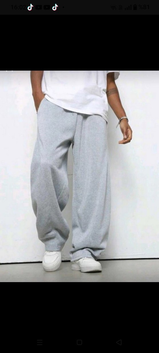 Gri Rahat Kesim Erkek Eşofman Altı - Görsel 3