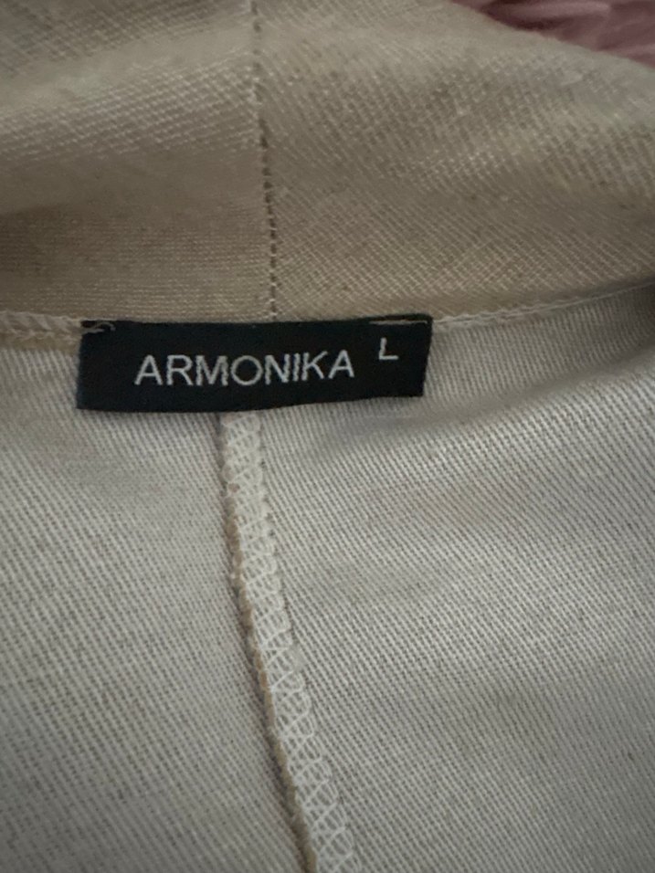 Bej Kadın Keten Regular Blazer - Görsel 4