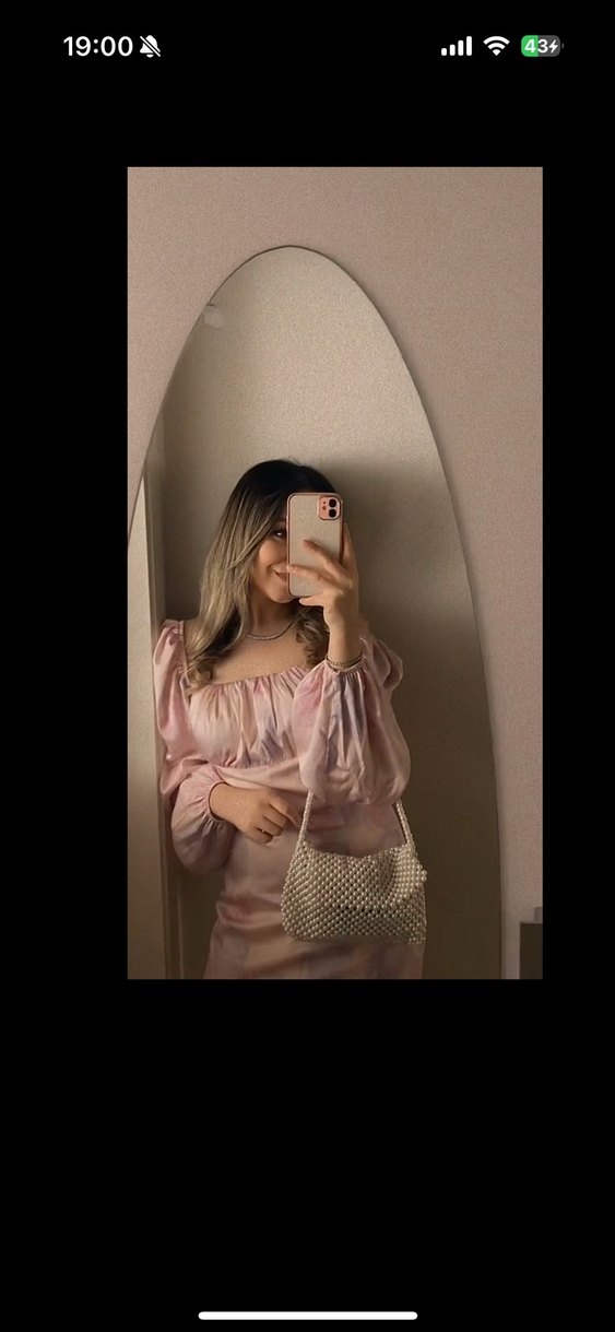 Pudra Pembe Drapeli Straplez Uzun Elbise - Görsel 3