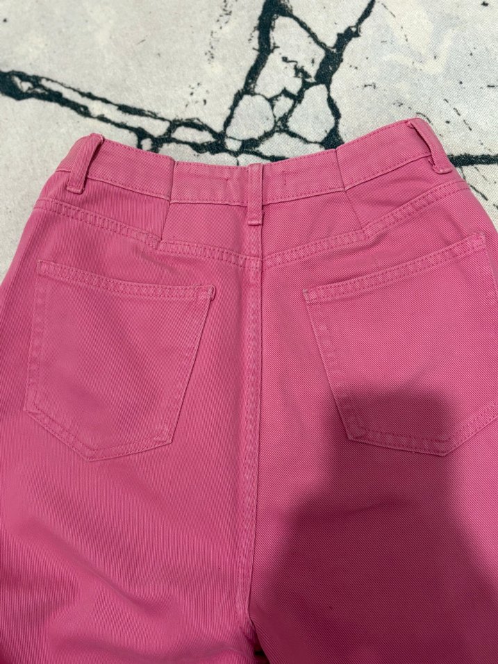 Pembe Bol Kesim Kadın Kot Pantolon - Görsel 4