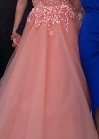 Askılı boncuk işlemeli göğüs kısmı transparan arkası ipli - Görsel 2