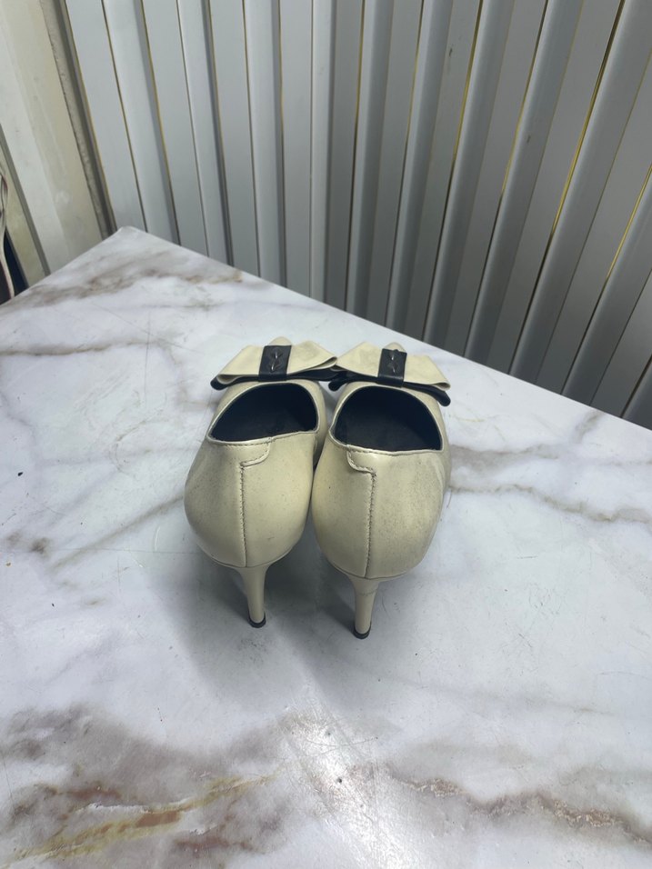 Bej Tokalı İnce Topuklu Kadın Stiletto - Görsel 3